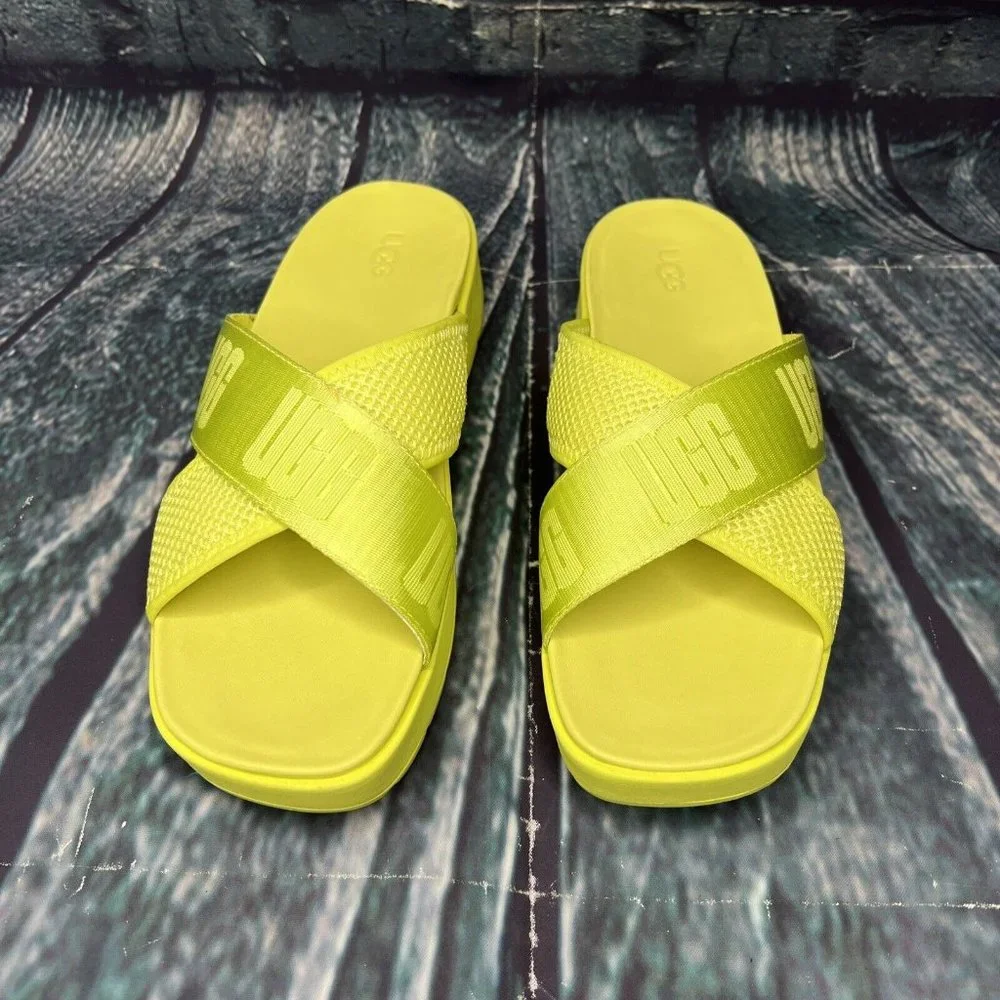 UGG‎ EMILY MESH WOMEN’S SLIDES SANDALS 1119491 SIZE 8 POLLEN YELLOW/ AUTHENTIC